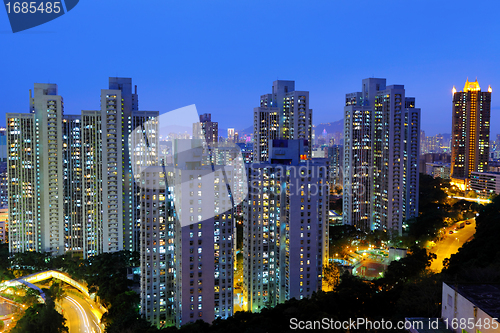 Image of crowded urban at night