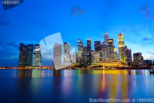 Image of Singapore city at night