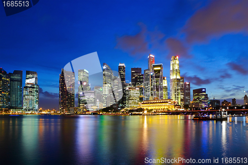 Image of Singapore city at night