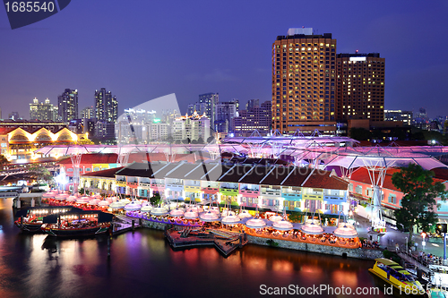 Image of Singapore city at night