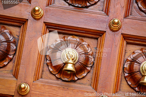 Image of temple door bells in india temple