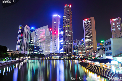 Image of Singapore city at night