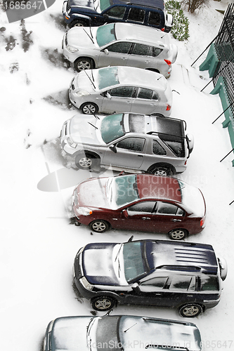 Image of Snowy parking