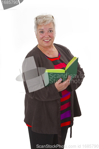 Image of Female senior reading a book