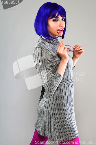 Image of Blue hair