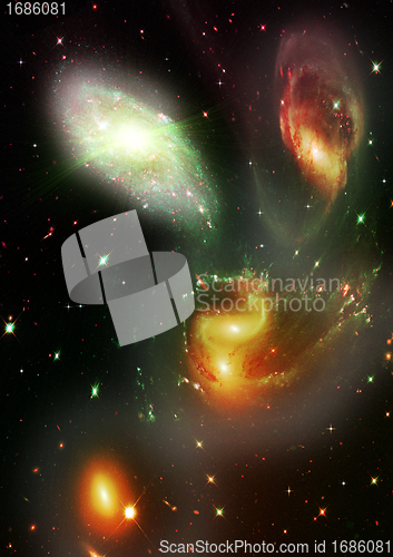 Image of galaxy in a free space