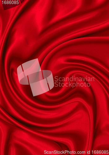 Image of Red silk material