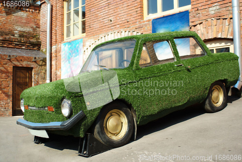 Image of green car