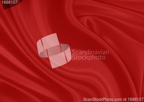 Image of Red silk material