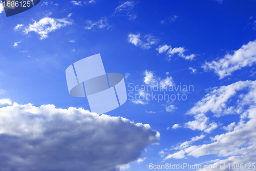 Image of White clouds against blue sky