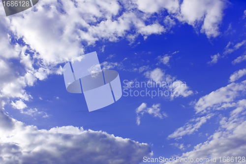 Image of White clouds around blue sky