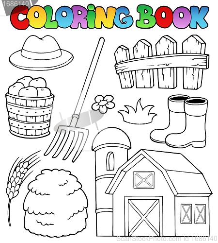 Image of Coloring book farm theme 2