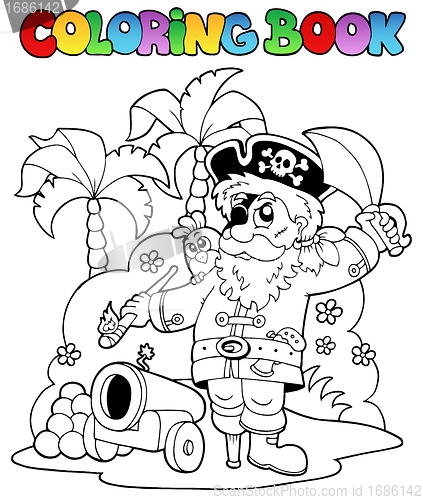 Image of Coloring book with pirate theme 6