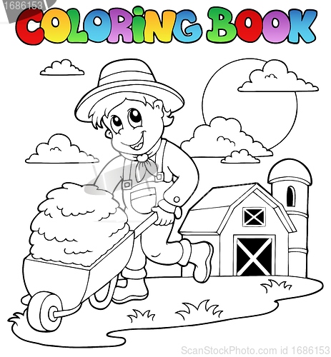 Image of Coloring book farm theme 3