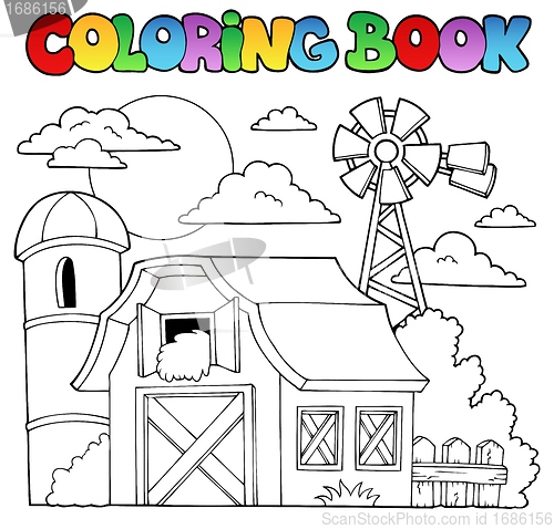 Image of Coloring book farm theme 1