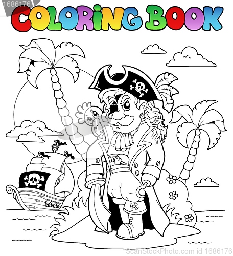 Image of Coloring book with pirate theme 9