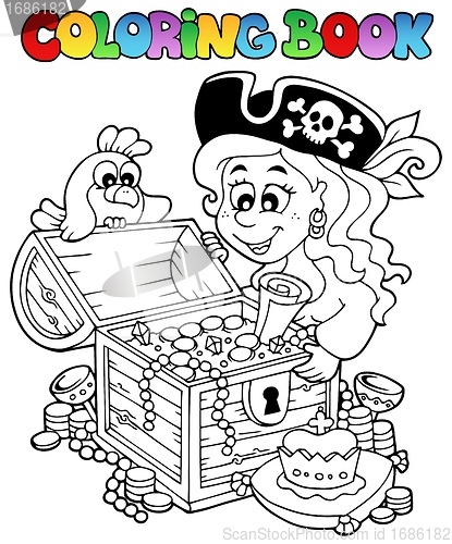 Image of Coloring book with pirate theme 5