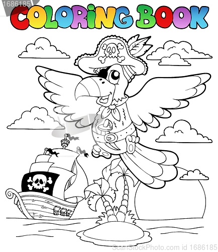 Image of Coloring book with pirate theme 2