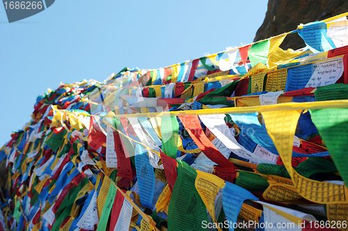 Image of Prayer flags in Tibet