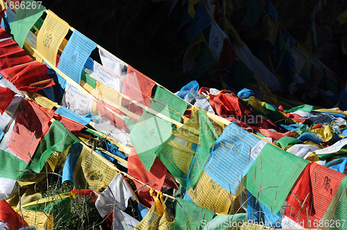Image of Prayer flags in Tibet
