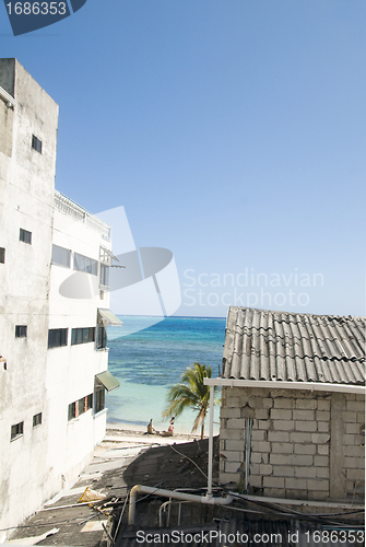 Image of Caribbean Sea view town San Andres Island Colombia South America