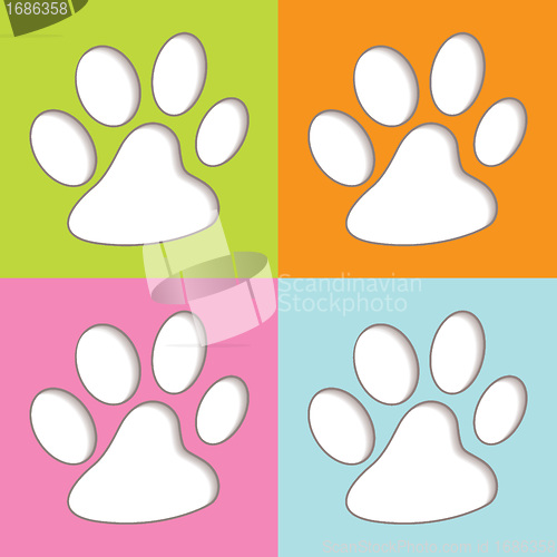 Image of Animal Paw colourful