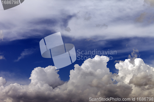 Image of Blue sky with clouds
