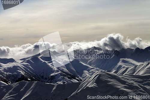 Image of Mountains in sunset