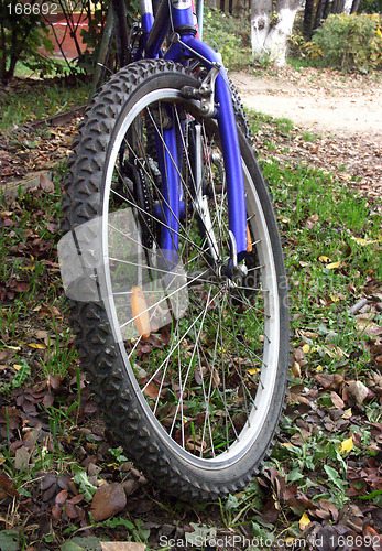 Image of A bicycle wheel