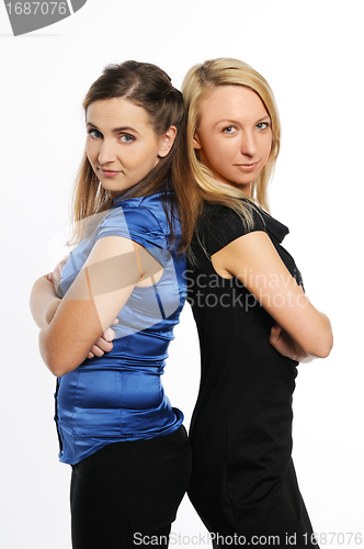 Image of Two young attractive women standing