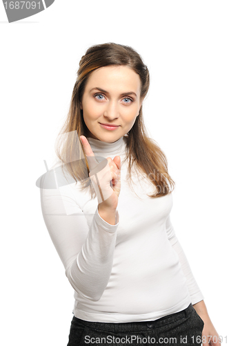 Image of Woman shaking finger