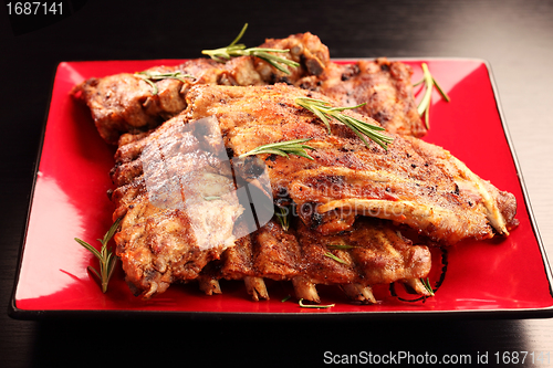 Image of Delicious BBQ spare ribs 