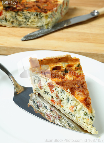 Image of Serving spinach beet quiche