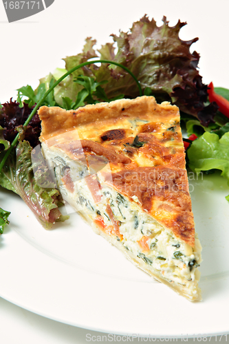Image of Spinach beet and leek quiche