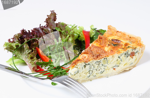 Image of Quiche with salad horizontal