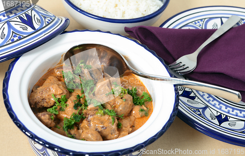 Image of Beef stroganoff serving bowl