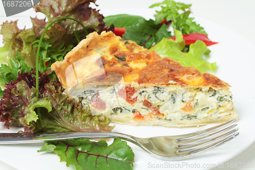 Image of Quiche with salad horizontal