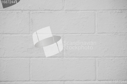 Image of Brick wall painted with a white paint 