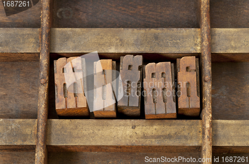 Image of ligature letterpress printing blocks
