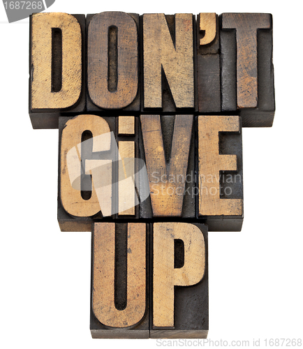Image of do not give up phrase