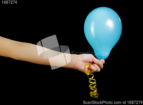 Image of balloon in his hand