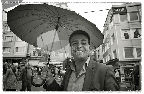 Image of Big smile in the rain