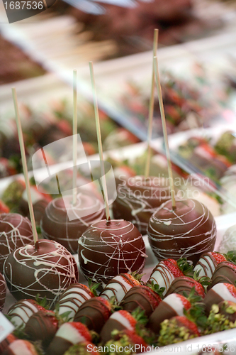 Image of Decadent chocolate coated fruits