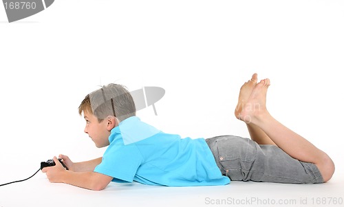 Image of Boy using console playing games