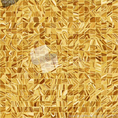 Image of Gold mosaic background. EPS 8