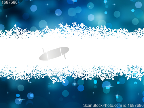Image of Blue background with snowflakes. EPS 8