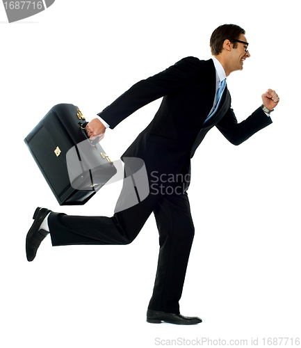 Image of Professional man in running a posture