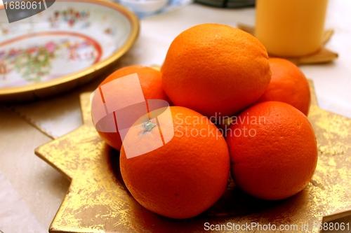Image of christmas decoration oranges