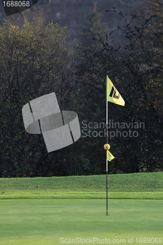 Image of golf flags