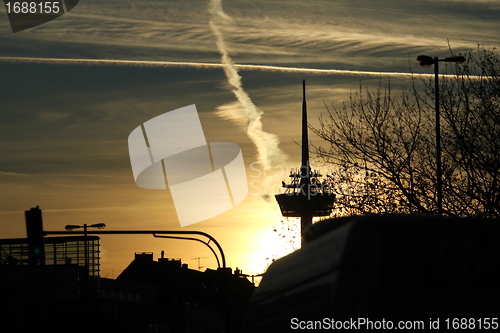 Image of city sundown colonge germany